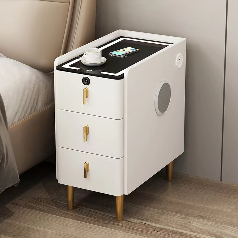 Table de Chevet QALENA™ UrbanMini – Petit Meuble Compact avec Rangement